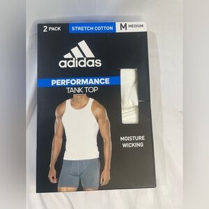 Adidas Performance Tank 2 Pack White Tank Top Men’s Size Medium